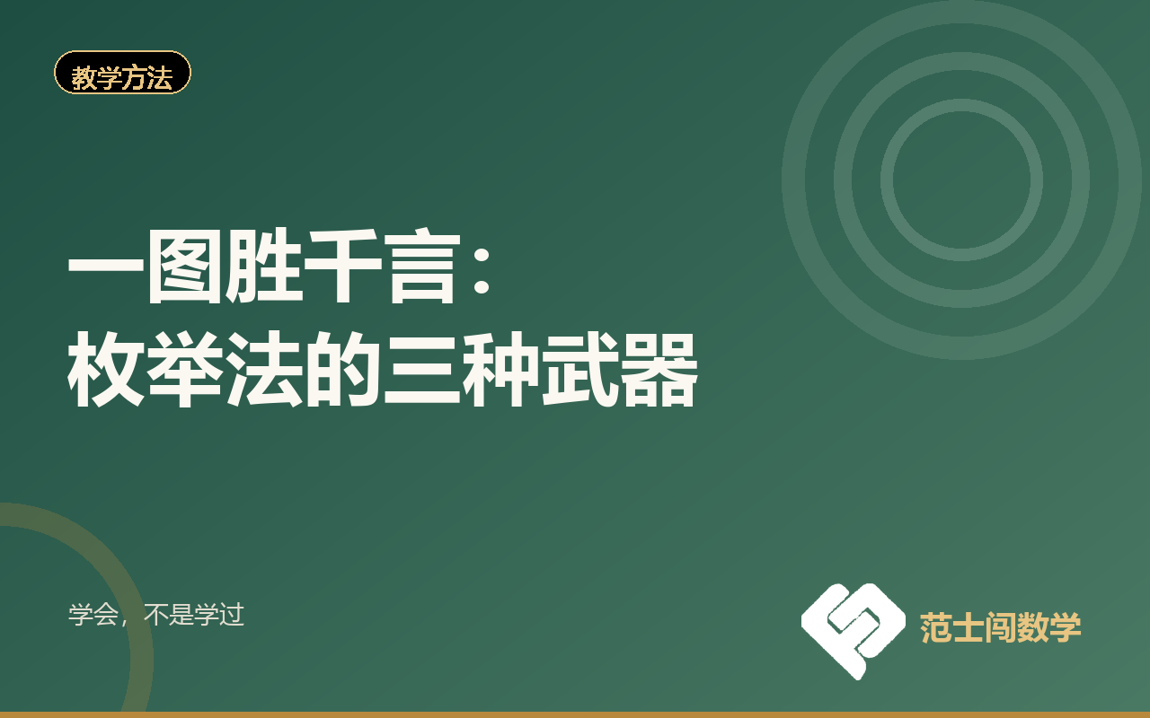 一图胜千言：枚举法的三种武器